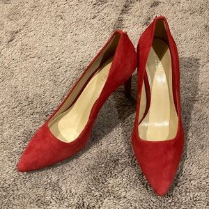 Michael Kors Heels, Suede, Size 6.5, Scarlet color